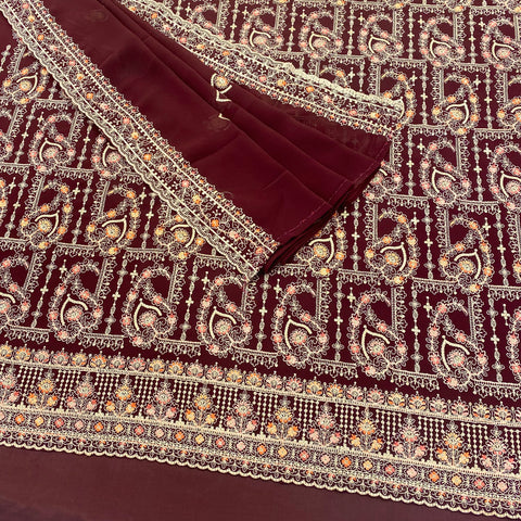 Unstitched Soft Polyester Crepe Suit