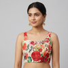 PEACH | FAUX RAW SILK | BLOUSE