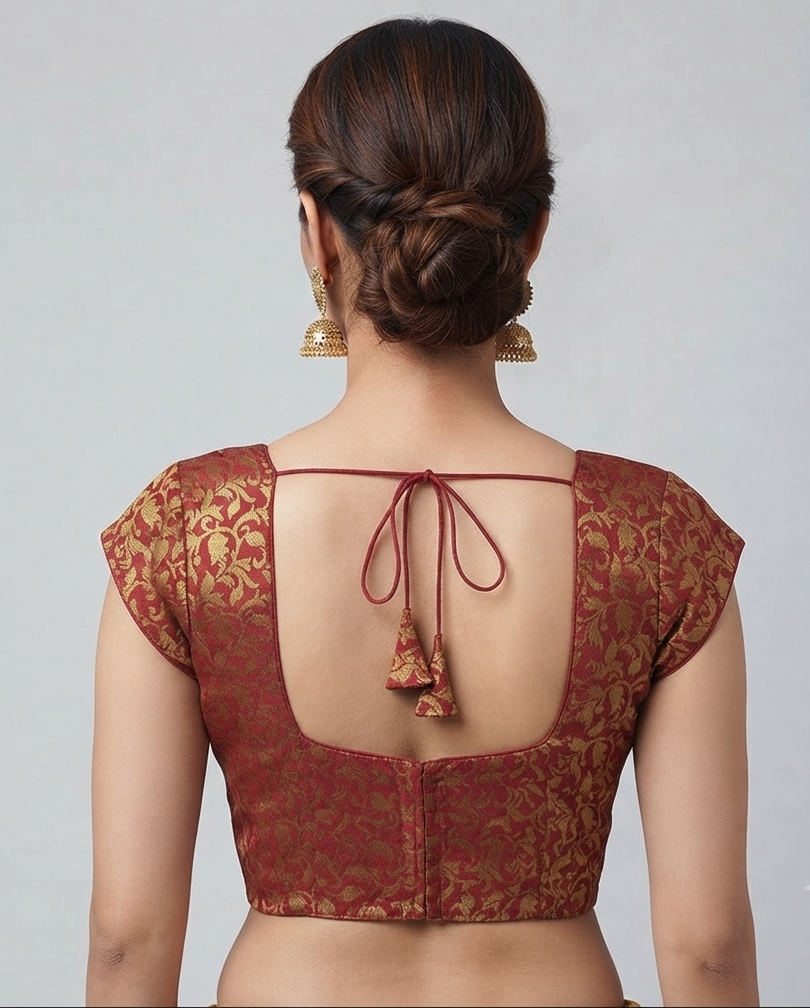 IVY | MAROON | BANARASI BLOUSE
