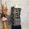 Unstitched Soft Faux Floral Benarsi Silk Suit (D51)