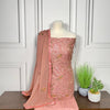 Unstitched Soft Chandheri Faux Silk Suit