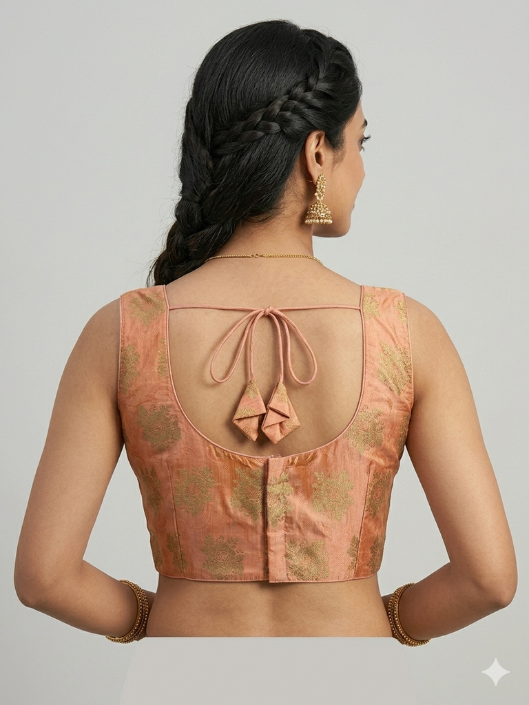 PEACH | BROCADE | BLOUSE