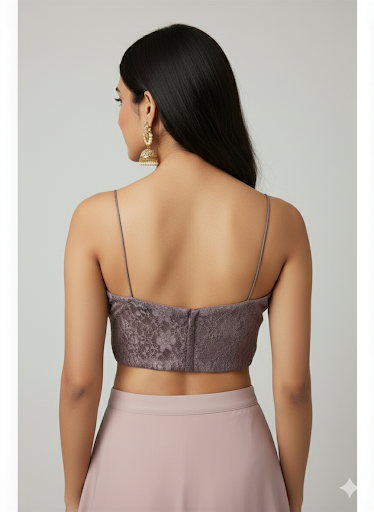 LARISSA | PURPLE MAUVE LACE BLOUSE