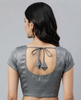 GREY | FAUX SILK| BLOUSE
