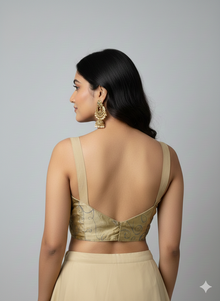 ANTIQUE GOLD | PURE SILK | BLOUSE
