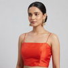 ORANGE | TAFFETA SILK| BLOUSE