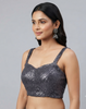 SIENNA | GREY SEQUIN BLOUSE