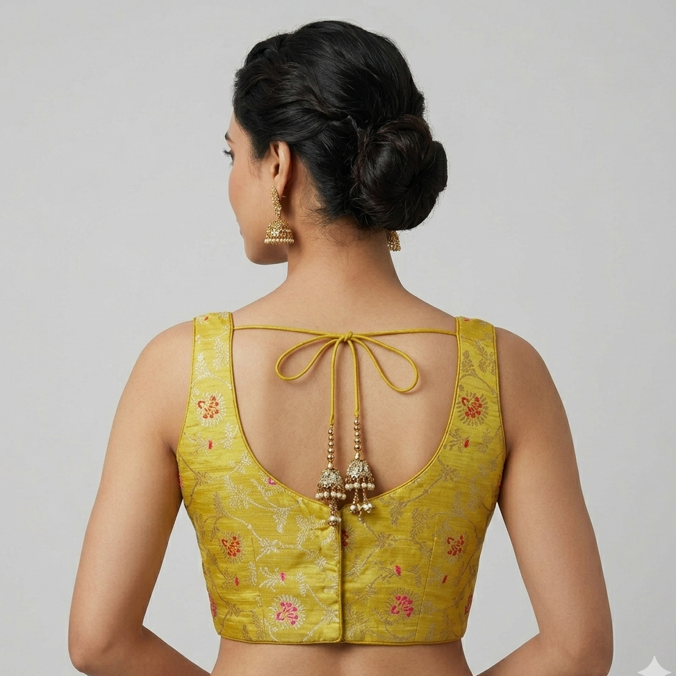 YELLOW | BROCADE | BLOUSE