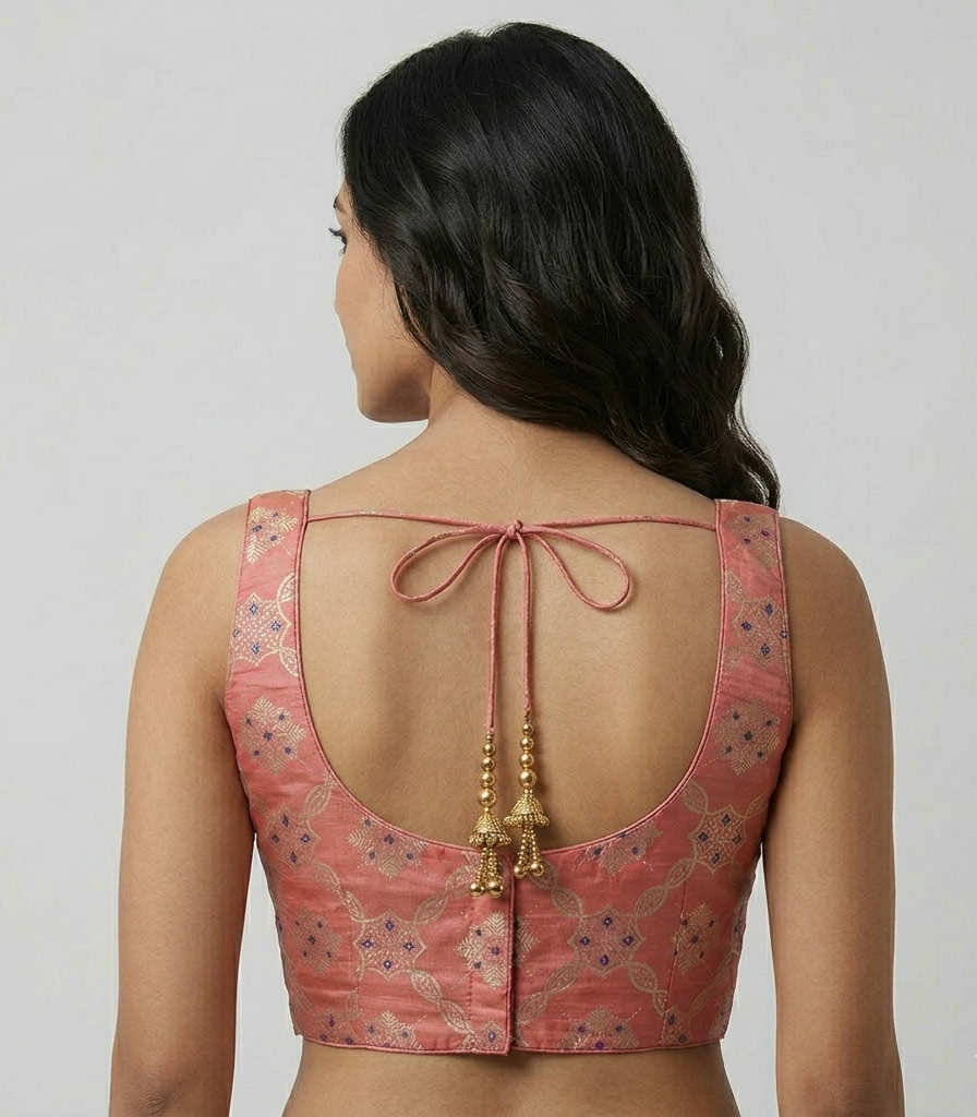 CORAL | BROCADE | BLOUSE