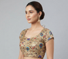 GOLD MULTICOLOURED | FAUX RAW SILK | BLOUSE