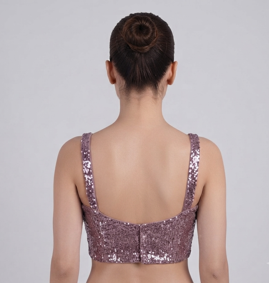 SIENNA | MAUVE SEQUIN BLOUSE