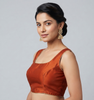 ALIA | BURNT ORANGE TAFFETA SILK | BLOUSE