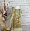 Faux Soft Silk Embroidered Suit