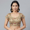 GOLD MULTICOLOURED | FAUX RAW SILK | BLOUSE