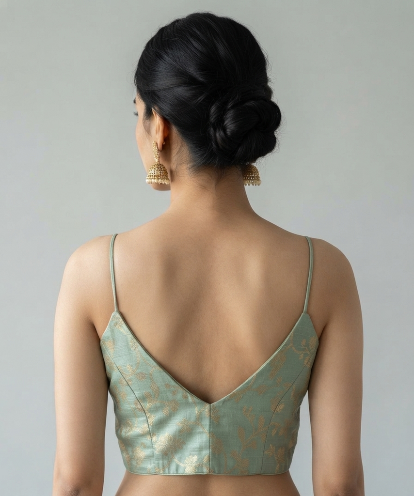 SAGE GREEN | BANARASI SILK  | BLOUSE