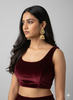 MAROON |MICRO VELVET| BLOUSE