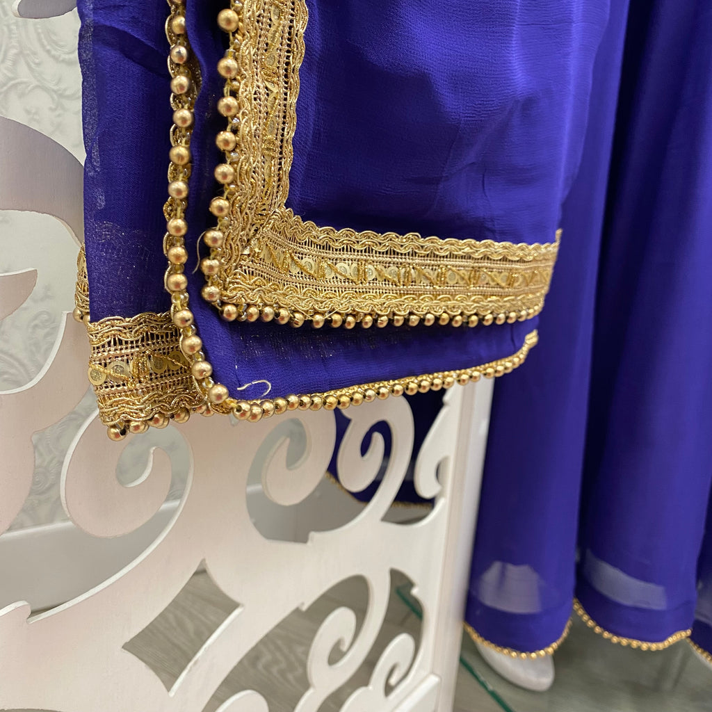 VALENTINA | PURPLE PLAIN SHARARA & DUPATTA SET