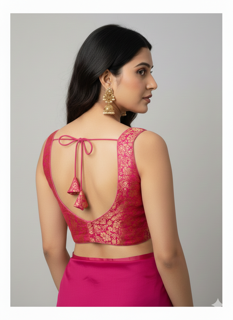 MAGENTA PINK | BROCADE | BLOUSE