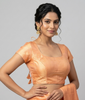 PEACH | FAUX RAW SILK | BLOUSE