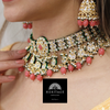 Regal Coral Drop Kundan Effect Set