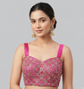 HOT PINK | EMBROIDERED SATIN BACKED SILK| BLOUSE
