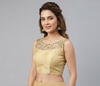 RAAS | GOLD EMBROIDERED NET BLOUSE