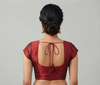 MAROON  | FAUX RAW SILK | BLOUSE