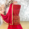 Unstitched Soft Crepe Threadwork Suit