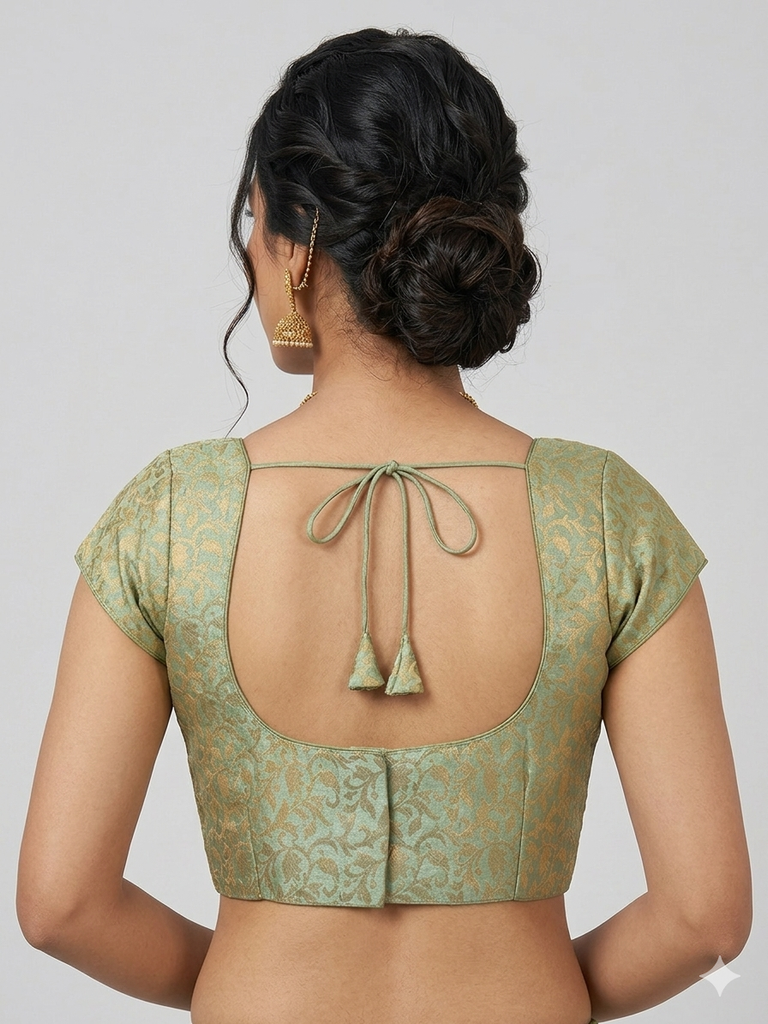 APPLE GREEN  | BANARASI | BLOUSE
