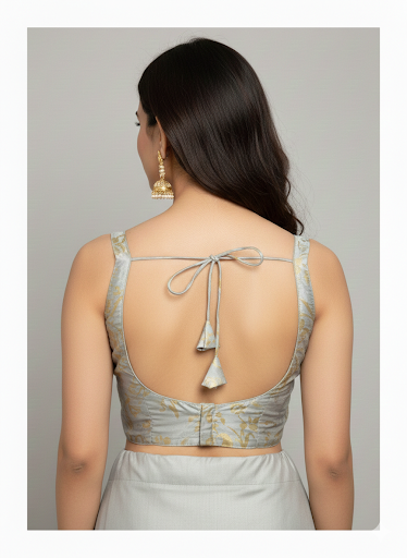 GREY | PURE SILK| BLOUSE