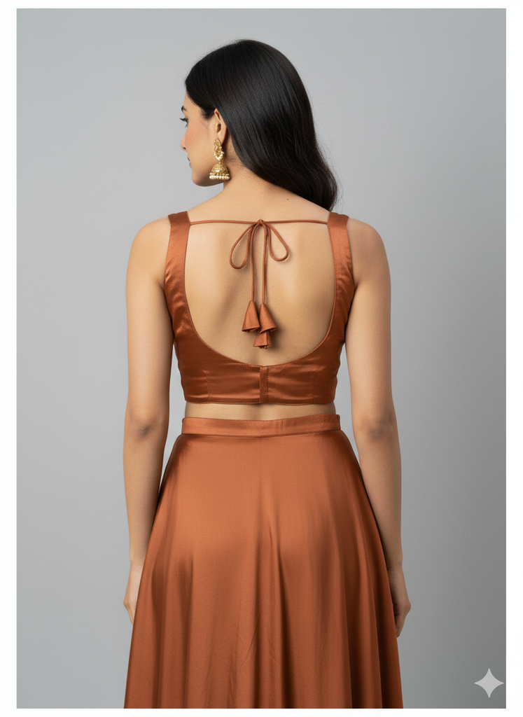 RUST | SATIN | BLOUSE