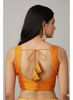 MAYA | YELLOW SEQUIN TRIMMED PLAIN SILK BLOUSE