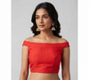 ALIA | BRIGHT CORAL TAFFETA SILK | BLOUSE