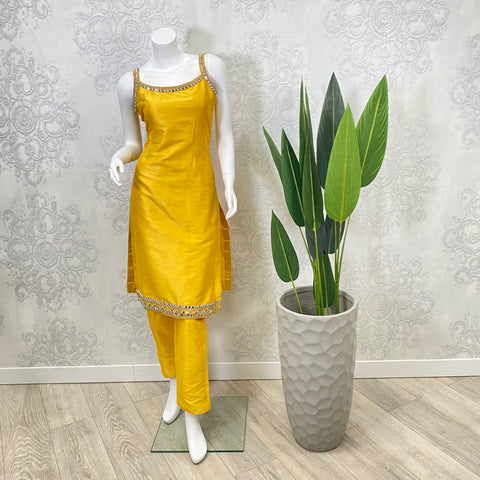 AUTOGRAPH | French Gold Plain Pajami & Trouser Suit