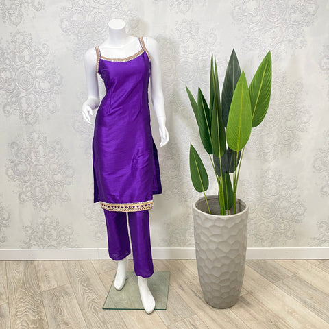 AUTOGRAPH | Purple Plain Pajami & Trouser Suit