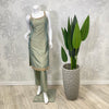 SIGNATURE | Two Tone Sage Green Pajami & Trouser Suit