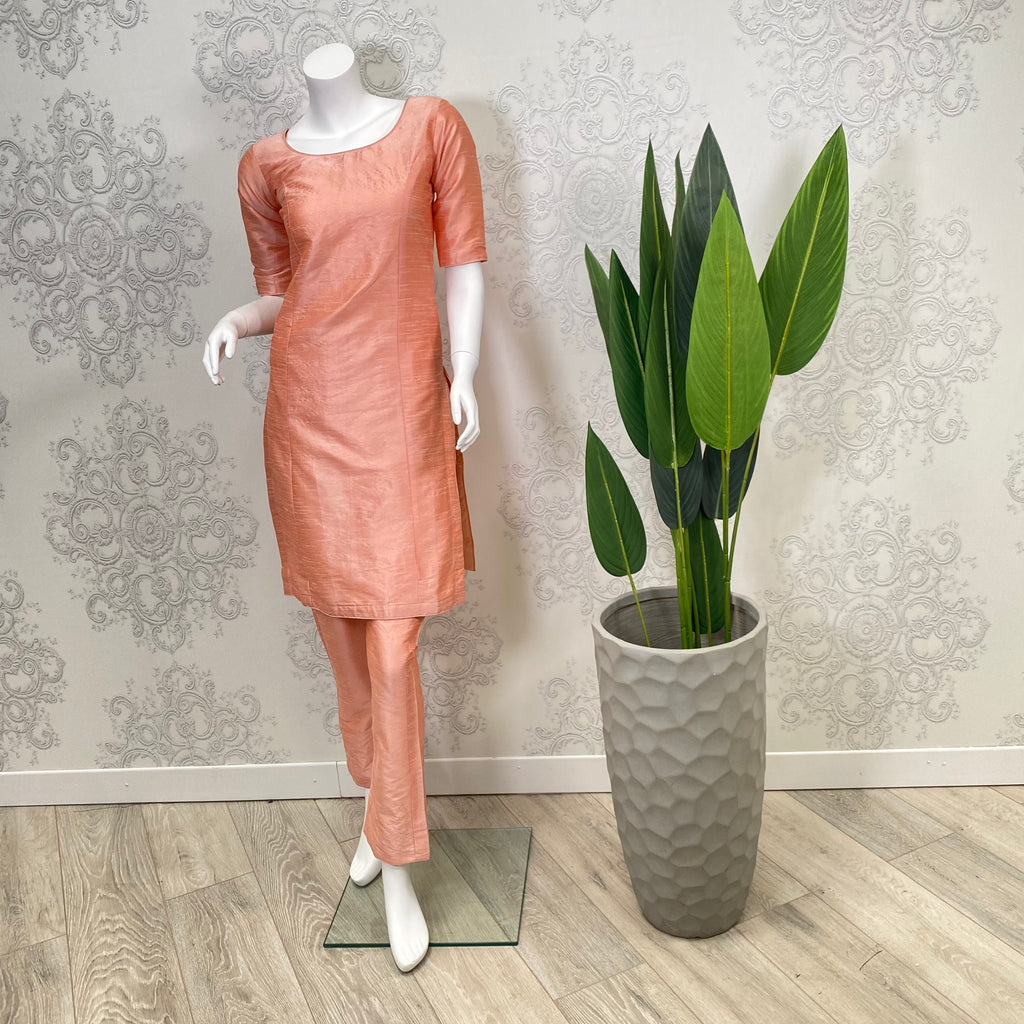 AUTOGRAPH | Peach Plain Pajami & Trouser Suit