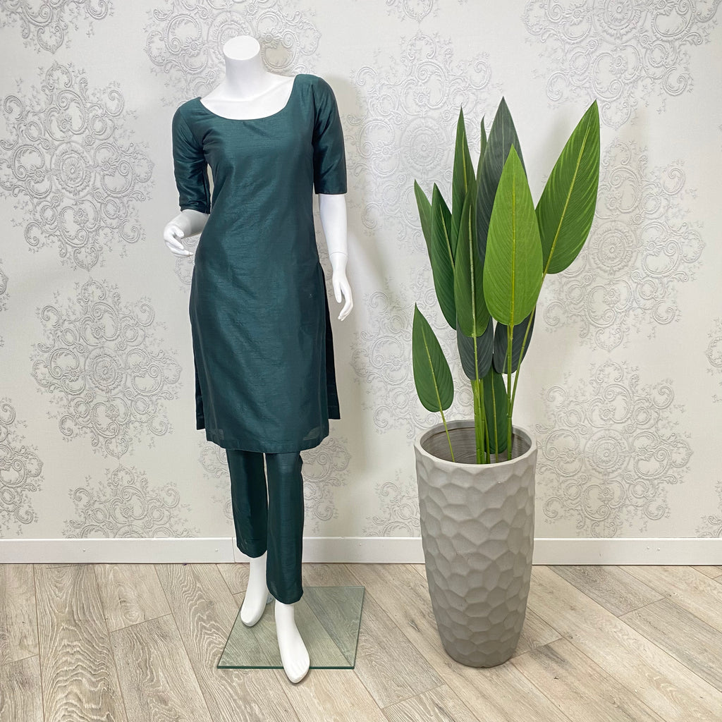 AUTOGRAPH | Forest Green Plain Pajami & Trouser Suit