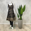 FLORENTINA | Black Ornate Brocade Frock Suit