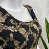 FIORA | Black Ornate Brocade Trouser and Pajami Suit