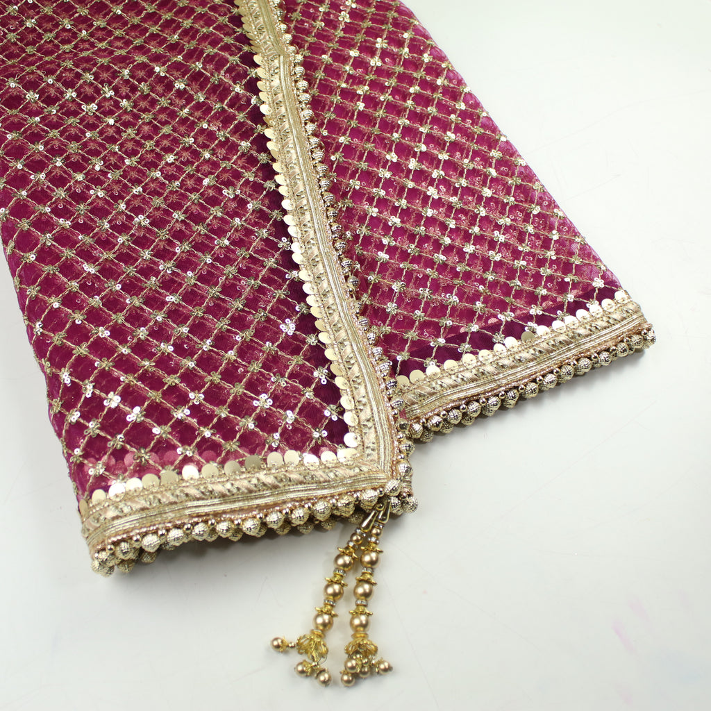 THE SHREYA DUPATTA - PLUM