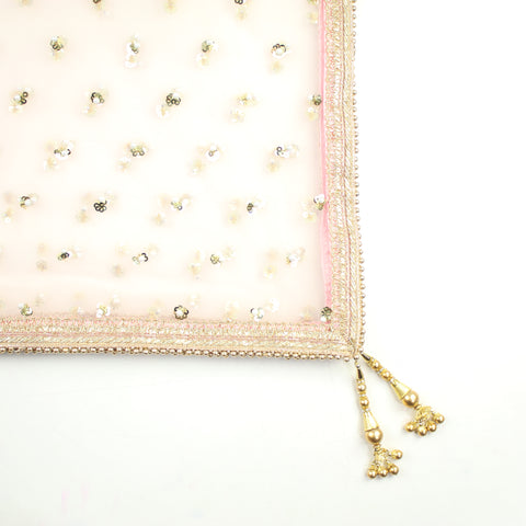 THE RHEA DUPATTA - LIGHT BABY PINK