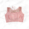 RAAS | PINK EMBROIDERED NET LACE BLOUSE