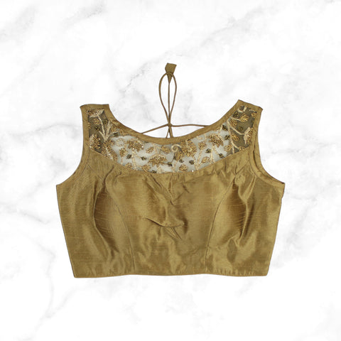 MIRA | CHAMPAGNE GOLD SEQUIN BLOUSE