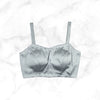 NORA | GREY SATIN BLOUSE