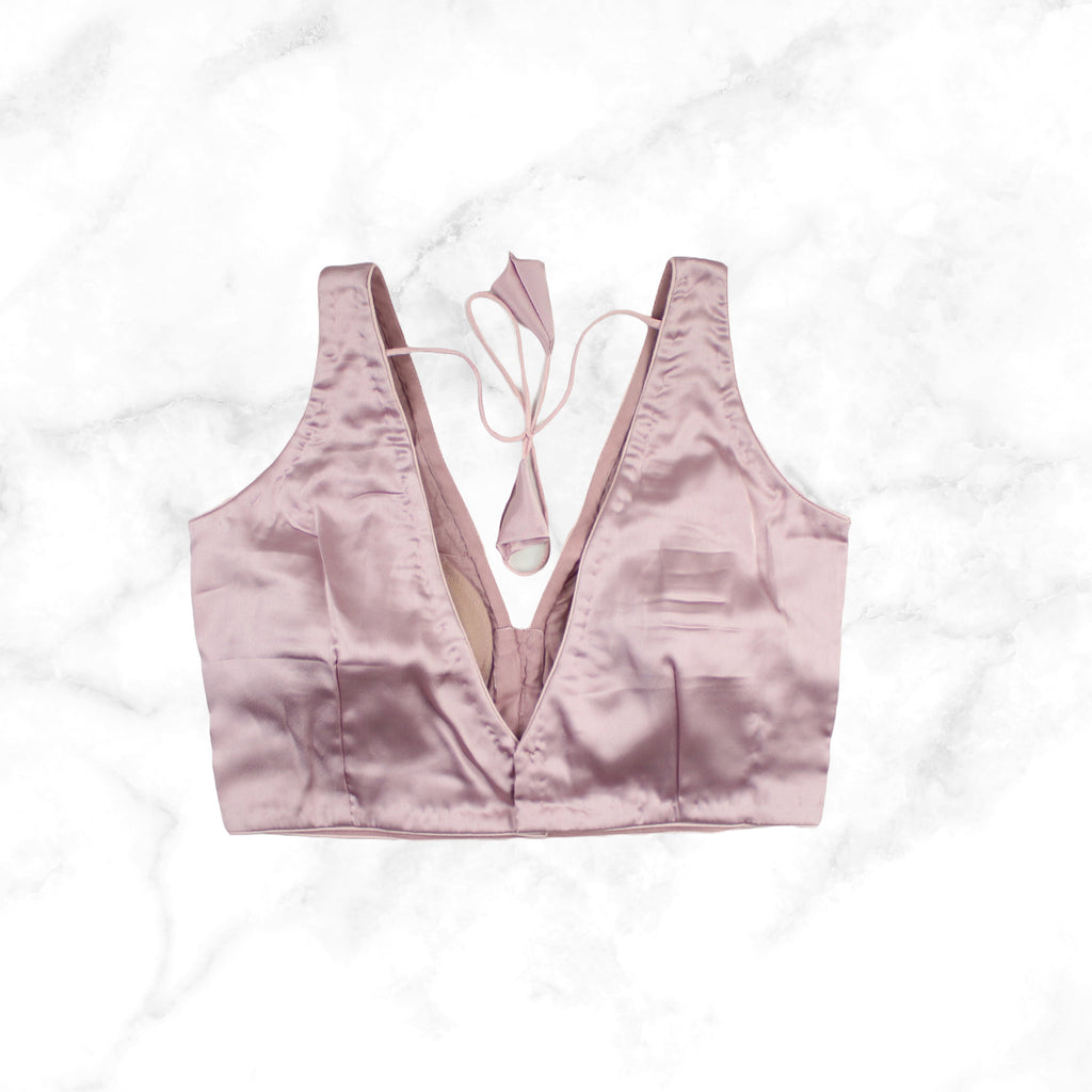 NORA | MAUVE SATIN BLOUSE