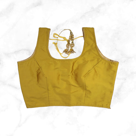 SONA | Gold Banarsi Blouse