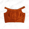 ALIA | BURNT ORANGE  TAFFETA SILK BLOUSE