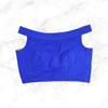 ALIA | CAPRI BLUE TAFFETA SILK BLOUSE