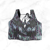 VAANI | BLACK HOLOGRAM GLITZY STRIPED SEQUIN BLOUSE
